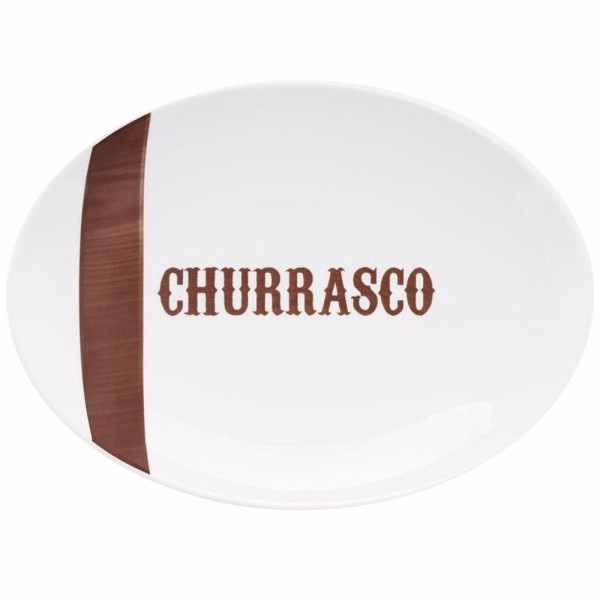 Encontraproduto.com.br - Kit 3 Travessas De Churrasco Tradição Oxford® Porcelana