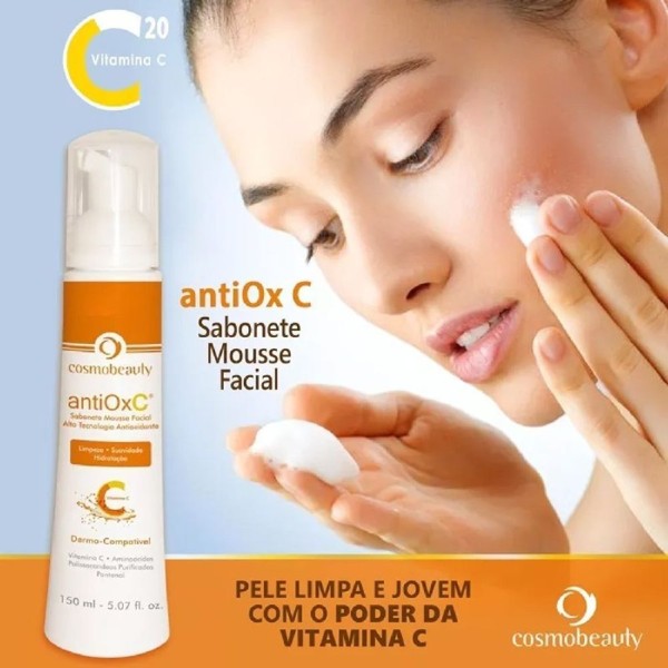 Encontraproduto.com.br - Antiox C Sabonete Mousse, Cosmobeauty, Vitima C, Higieniza, Hidrata Dando Suavidade E Maciez 150ml