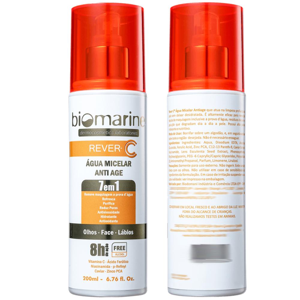 Encontraproduto.com.br - Biomarine Água Micelar com Vitamina C Rever C Água Micelar Antiage