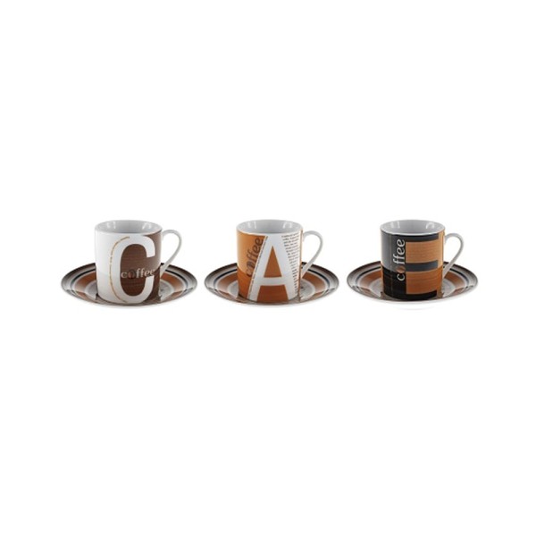 Encontraproduto.com.br - Jogo De 6 Xícaras De Café Com Pires 80ML XICA008