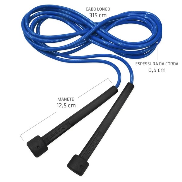 Encontraproduto.com.br - Corda de Pular Muvin Basics em PVC Tamanho Ajustável - Saltos Velocidade Exercícios