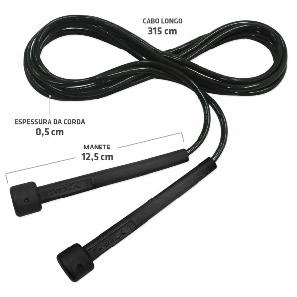 Encontraproduto.com.br - Corda de Pular Muvin Basics em PVC Tamanho Ajustável - Saltos Velocidade Exercícios