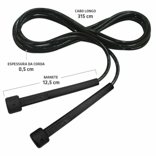 Encontraproduto.com.br - Corda de Pular Muvin Basics em PVC Tamanho Ajustável - Saltos Velocidade Exercícios