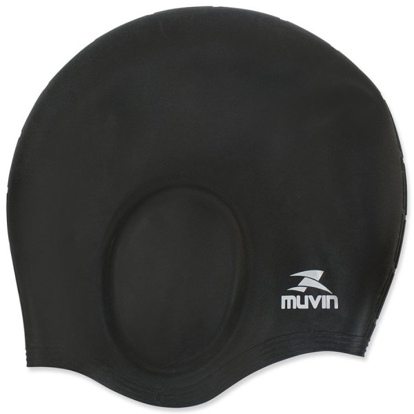 Encontraproduto.com.br - Touca de Natação em Silicone Orelha Muvin com Alta Resistência para Proteção da Cabeça e Orelhas