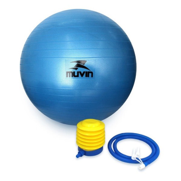 Bola de Pilates 65cm Muvin – Com Bomba – Antiestouro – Suporta até 300kg