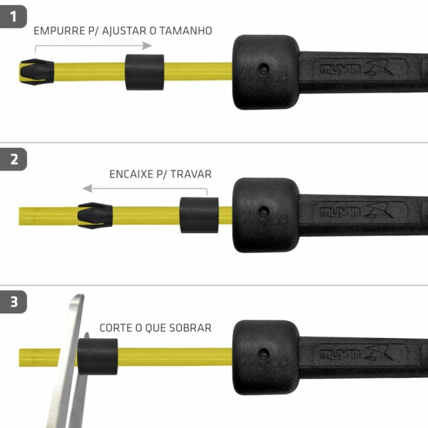 Encontraproduto.com.br - Corda de Pular Muvin Basics em PVC Tamanho Ajustável - Saltos Velocidade Exercícios