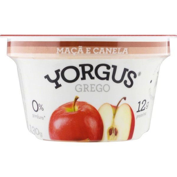 Encontraproduto.com.br - Iogurte Grego Yorgus Sabor Maçã com Canela Pote 130g