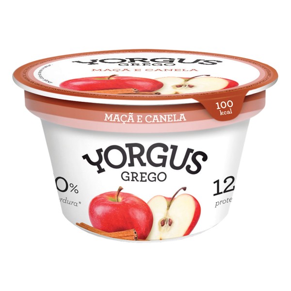 Encontraproduto.com.br - Iogurte Grego Yorgus Sabor Maçã com Canela Pote 130g