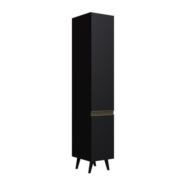 Multiuso Preto Fosco 40cm Com 2 Portas E Pe Retro