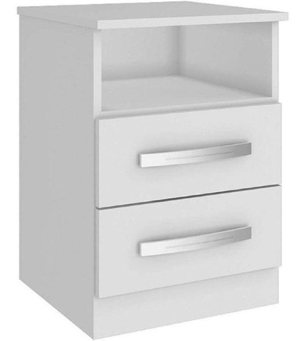 Encontraproduto.com.br - Mesa de Cabeceira Infantil Irlanda com 2 Gavetas - Branco