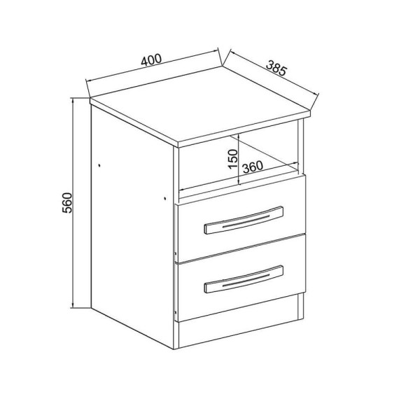 Encontraproduto.com.br - Mesa de Cabeceira Infantil Irlanda com 2 Gavetas - Branco