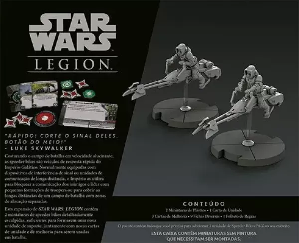 Encontraproduto.com.br - Star Wars Legion - Speeder Bikes 74-Z - Expansão de Unidade