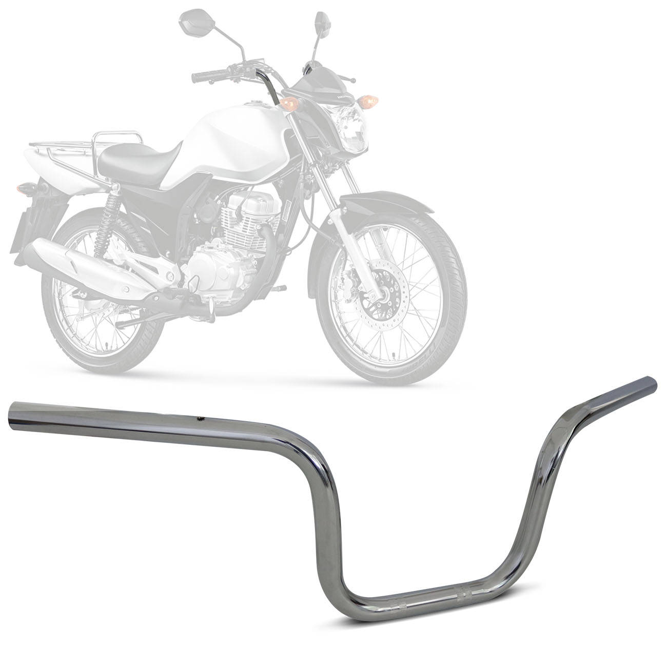Guidão Moto  CG Titan 150 2005 a 2008 Similar D-Brake Modelo Original Cromado Aço Carbono