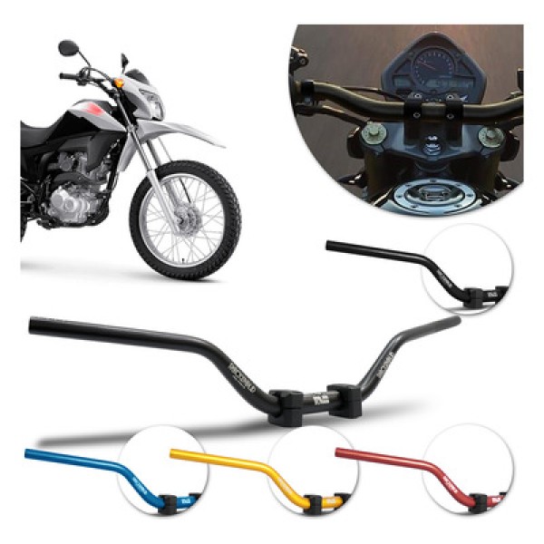 Encontraproduto.com.br - Guidão Moto  CG Titan 150 2005 a 2008 Similar D-Brake Modelo Original Cromado Aço Carbono