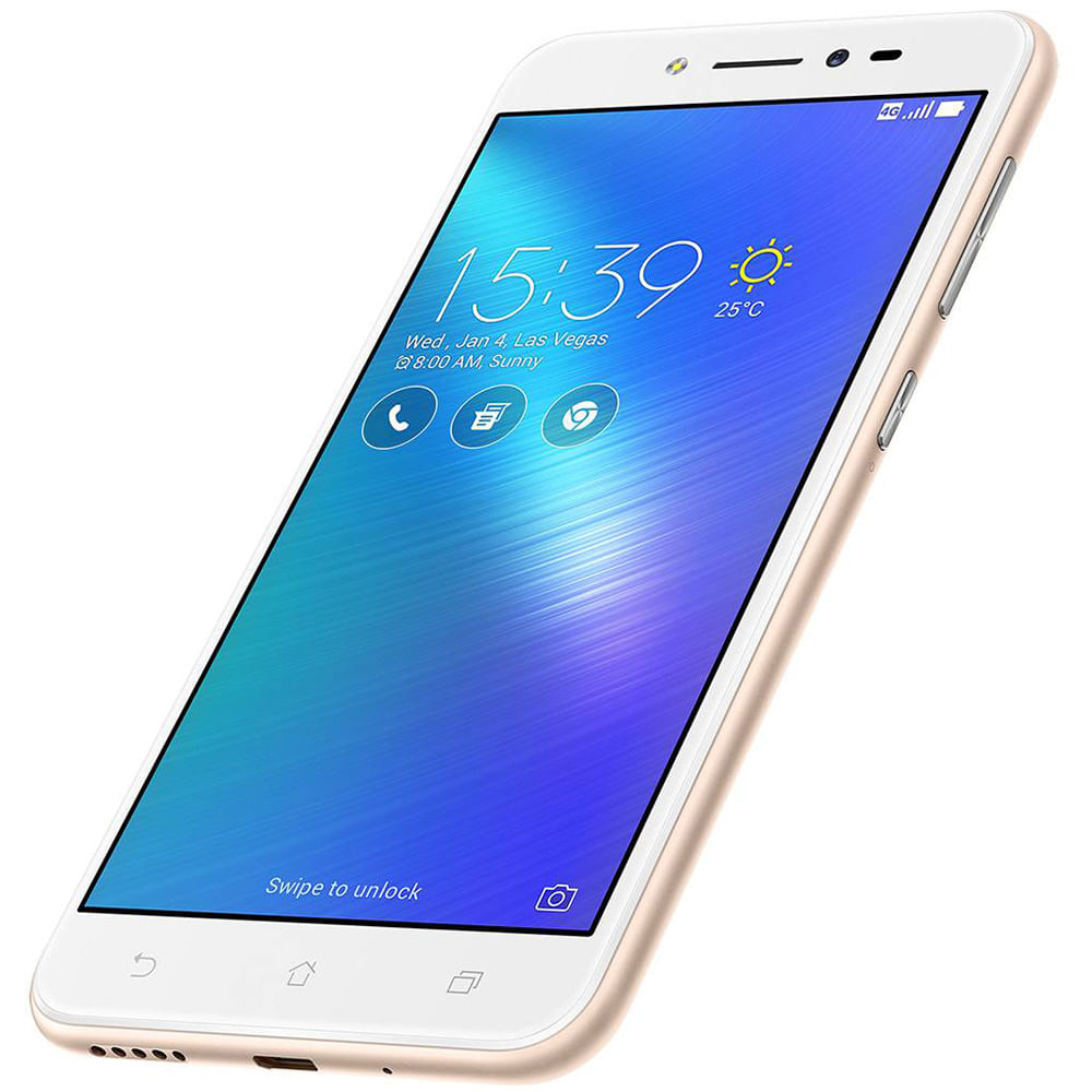 Encontraproduto.com.br - Smartphone Asus Zenfone Live Dual Chip Android 6.0 Snapdragon 16GB 4G Câmera 13MP Tela 5 Dourado