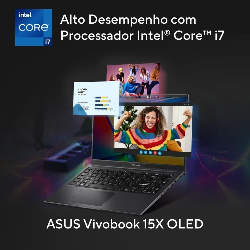 Encontraproduto.com.br - Notebook ASUS Vivobook 16 I7 16GB 256GB 16