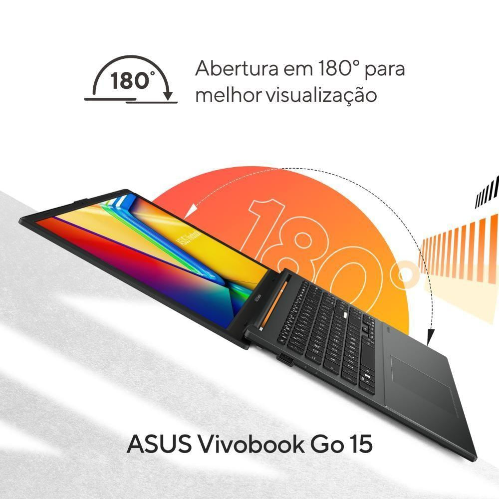 Encontraproduto.com.br - Notebook Asus Vivobook Go 15 E1504fa-nj836w Amd Ryzen 5 7520u 2,8 Ghz 8gb 512gb Ssd Windows 11 Home 15,6 Full Hd Preto