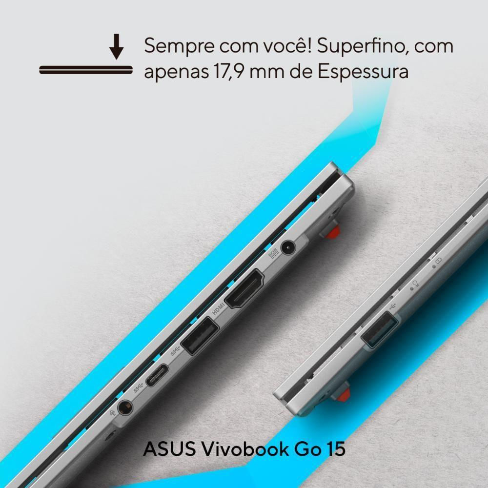 Encontraproduto.com.br - Notebook Asus Vivobook E1504GA-NJ441W Intel Core I3-N305, 4GB RAM, 256GB SSD, W11, Tela 15.06