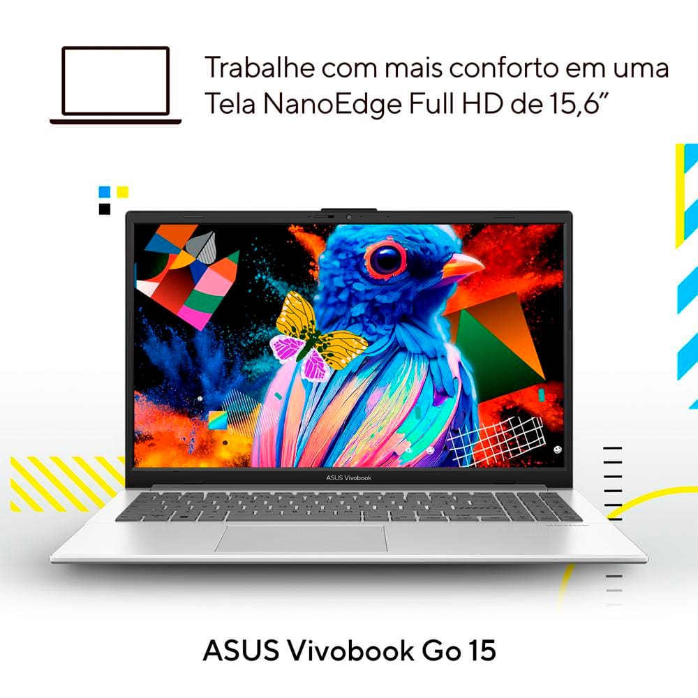 Encontraproduto.com.br - Notebook Asus Vivobook Go E1504ga Intel Core I3 N305 8gb Ram 256gb Ssd Windows 11 Tela 15,6