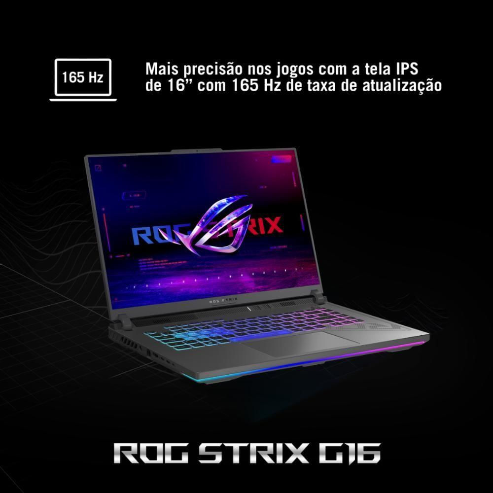 Encontraproduto.com.br - Notebook Gamer ROG Strix G16 Core i7 2.6Ghz 16GB 512SSD 15,6