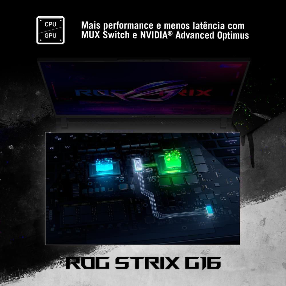 Encontraproduto.com.br - Notebook Gamer ROG Strix G16 Core i7 2.6Ghz 16GB 512SSD 15,6