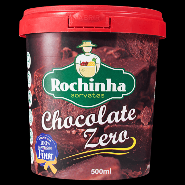 Encontraproduto.com.br - Sorvete de Chocolate Zero Açúcar Rochinha Sorvetes Pote 500ml