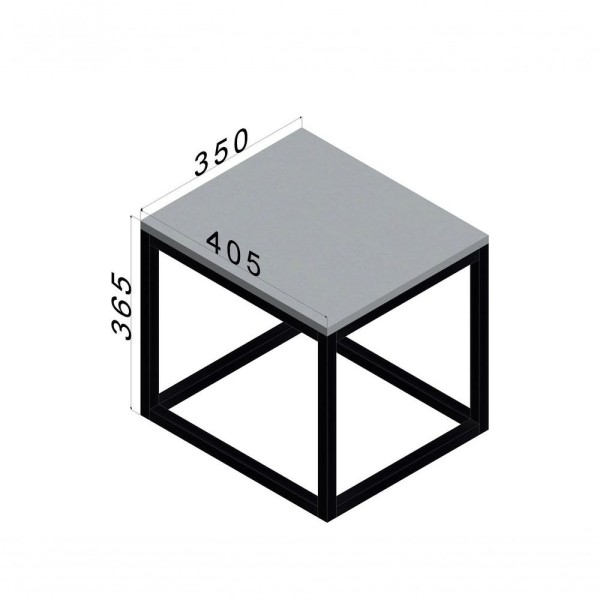 Encontraproduto.com.br - Mesa De Apoio Pequena Madeira E Metal - Cinza Cristal - Mesa Para Laptop Notebook, Mesa De Apoio