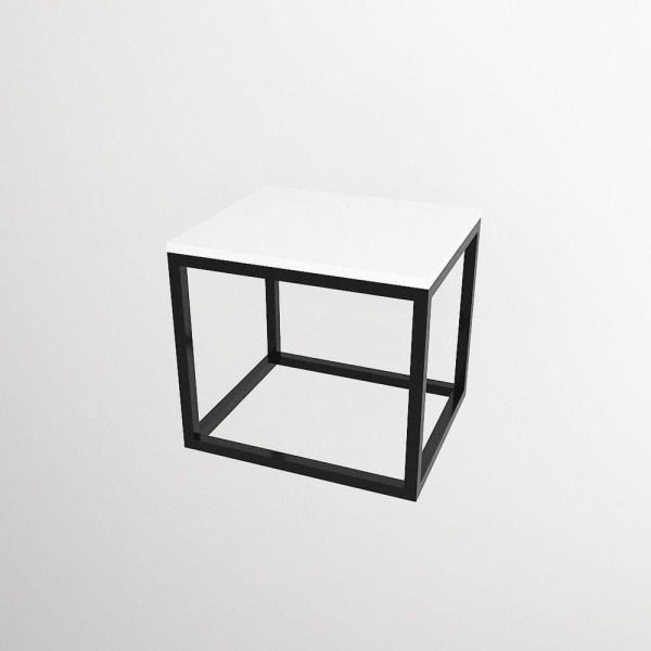 Encontraproduto.com.br - Mesa De Apoio Pequena Madeira E Metal - Branco - Mesa Para Laptop Notebook, Mesa De Apoioor