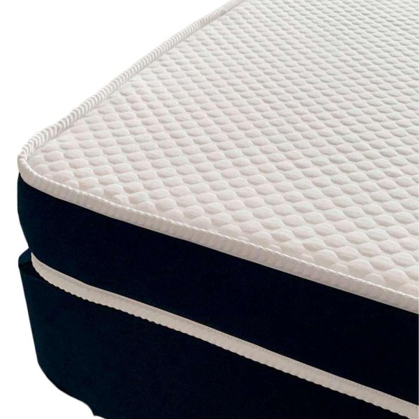 Encontraproduto.com.br - Colchão Solteiro Guldi Duplo Plus D28 (16x78x188) Branco e Azul