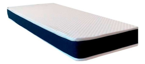 Colchão Solteiro Guldi Duplo Plus D28 (16x88x188) Branco e Azul