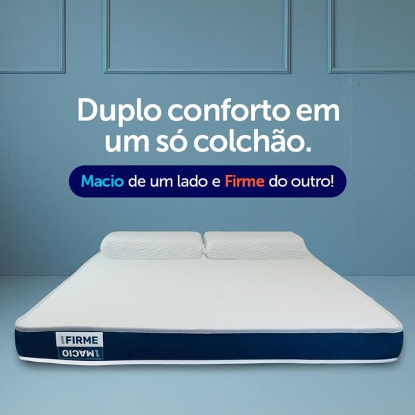 Encontraproduto.com.br - Colchão King Guldi Duplo Plus D28 (16x193x203) Branco e Azul
