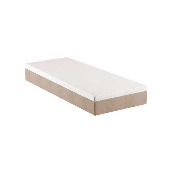 Encontraproduto.com.br - Colchão Solteiro Guldi Comfort com Massageador Quântico Molas Ensacadas (30x88x188) Branco e Bege