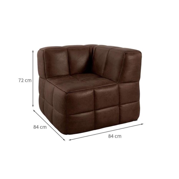 Encontraproduto.com.br - Módulo Canto Sofá Guldi Popup Corino Café