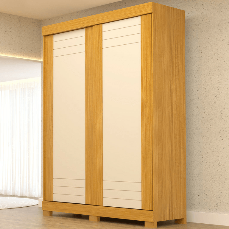 Encontraproduto.com.br - ROUPEIRO ACP AYLA NAT/OFW 2 PORTAS COM PÉS