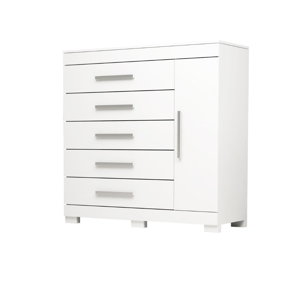 Encontraproduto.com.br - Cômoda 5 Gavetas 1 Porta Com Sapateira Rayane ACP