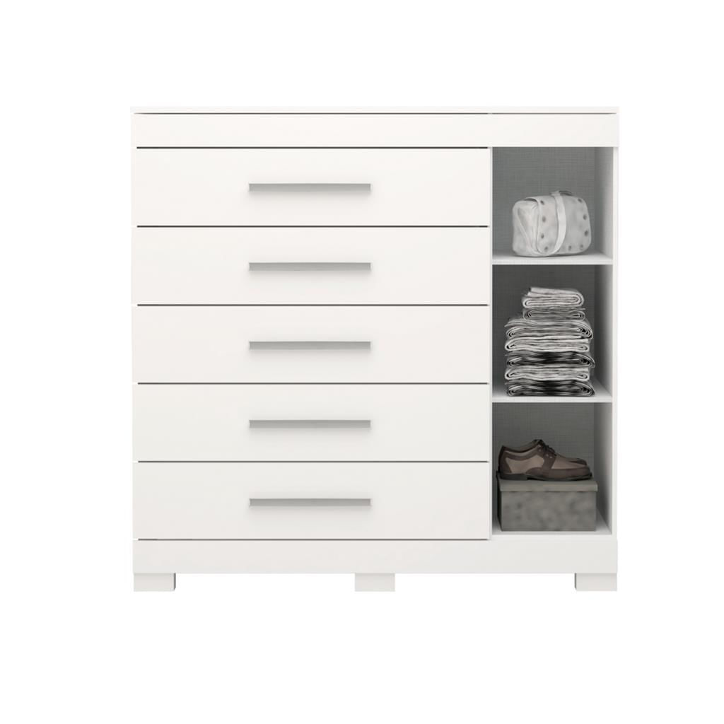 Encontraproduto.com.br - Cômoda 5 Gavetas 1 Porta Com Sapateira Rayane ACP