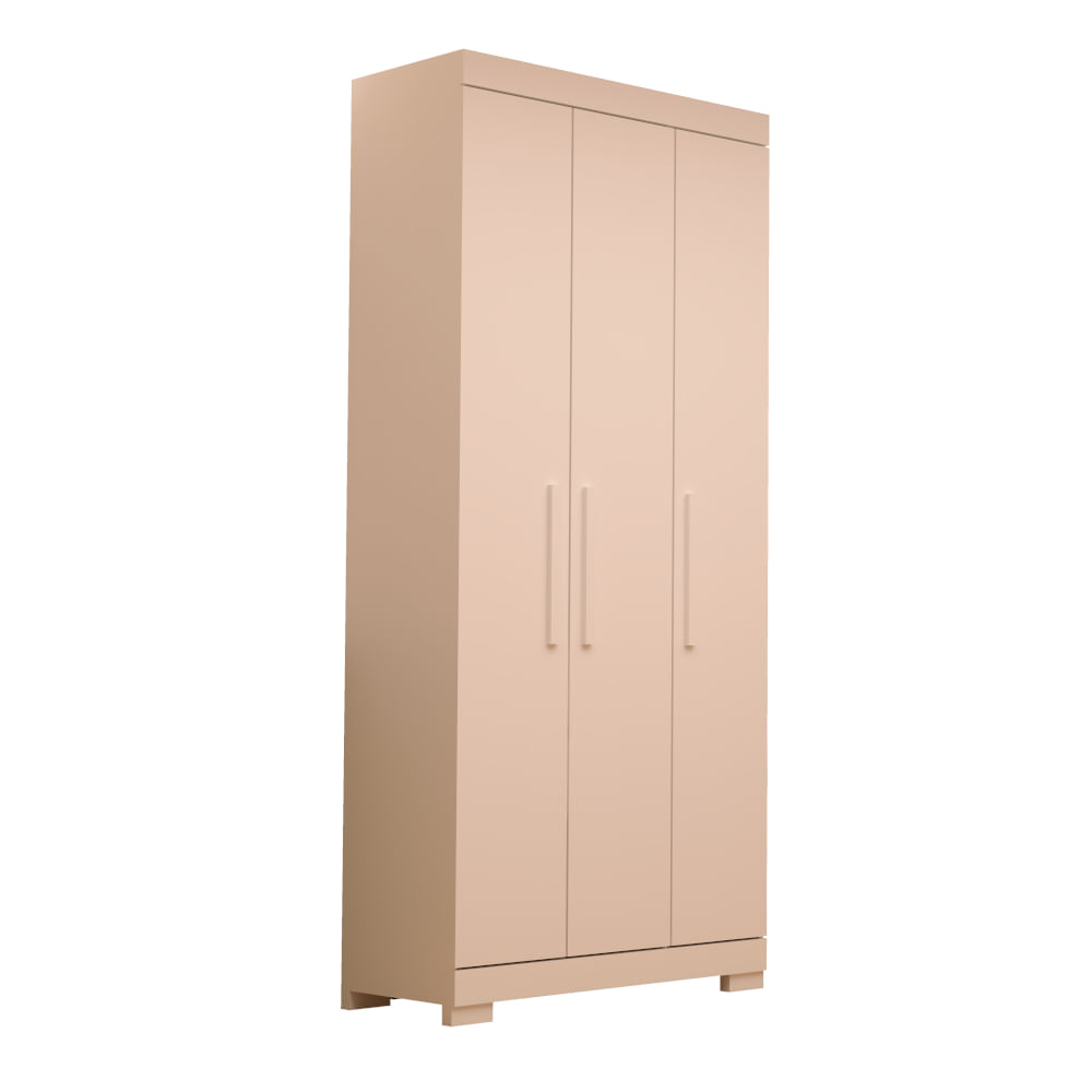 Encontraproduto.com.br - Guarda Roupa Solteiro Flex com Pés 3 Portas 100% MDF Lana ACP Móveis