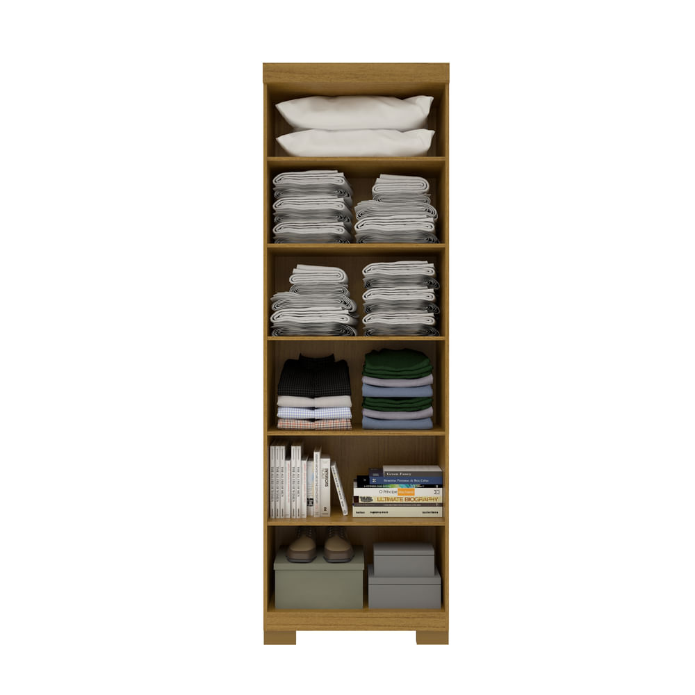 Encontraproduto.com.br - Armário Multiuso ACP Íris 2 Portas com Chave - Cinamomo/Off White