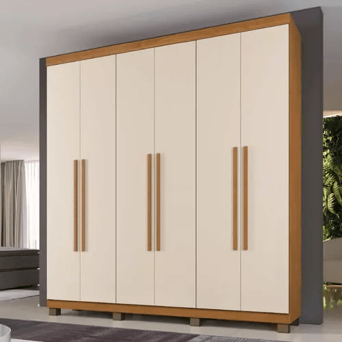 Encontraproduto.com.br - ROUPEIRO ACP AGATA CIN/OFW 6 PORTAS COM PÉS