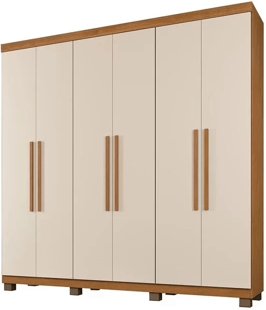 Encontraproduto.com.br - ROUPEIRO ACP AGATA CIN/OFW 6 PORTAS COM PÉS