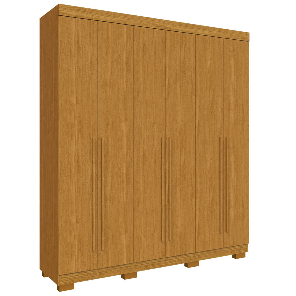 Encontraproduto.com.br - Guarda Roupa ACP Paolla 6 Portas com Pés - Cinamomo