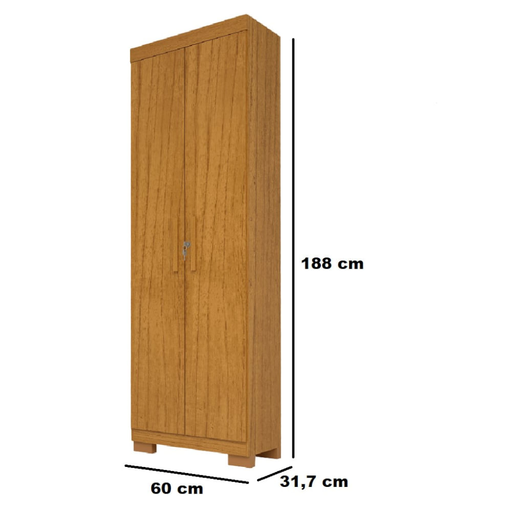Encontraproduto.com.br - Armário Multiuso ACP Íris 2 Portas com Chave - Cinamomo