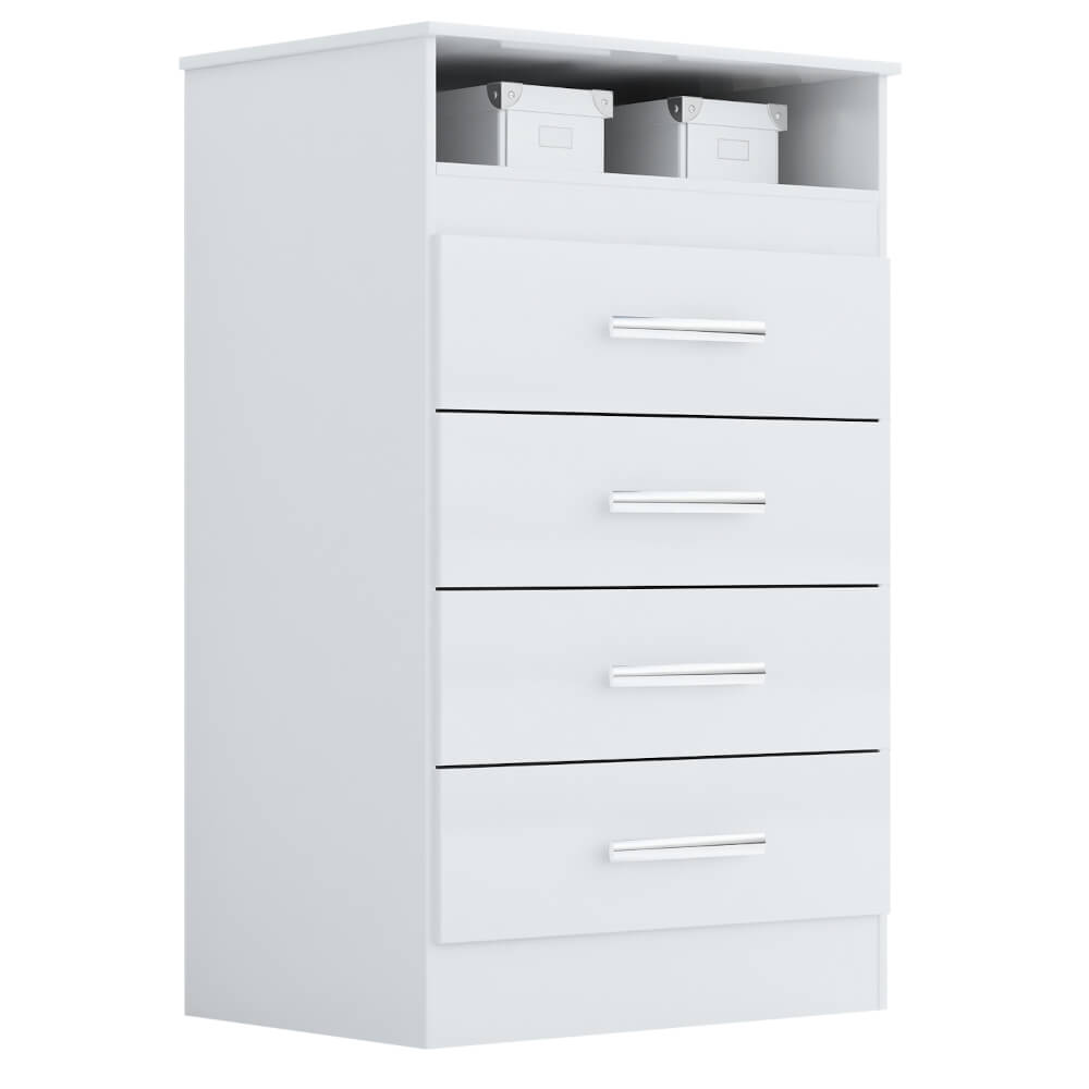 Encontraproduto.com.br - Cômoda ACP Jessica com 4 Gavetas - Branco