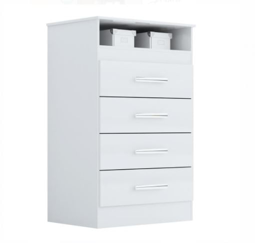 Encontraproduto.com.br - Cômoda ACP Jessica com 4 Gavetas - Branco