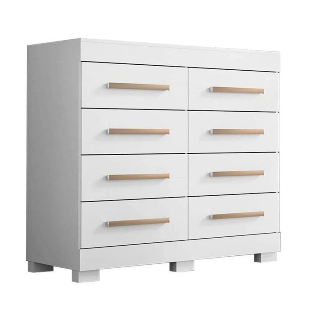 Encontraproduto.com.br - Cômoda ACP Nalu 8 Gavetas - Branco