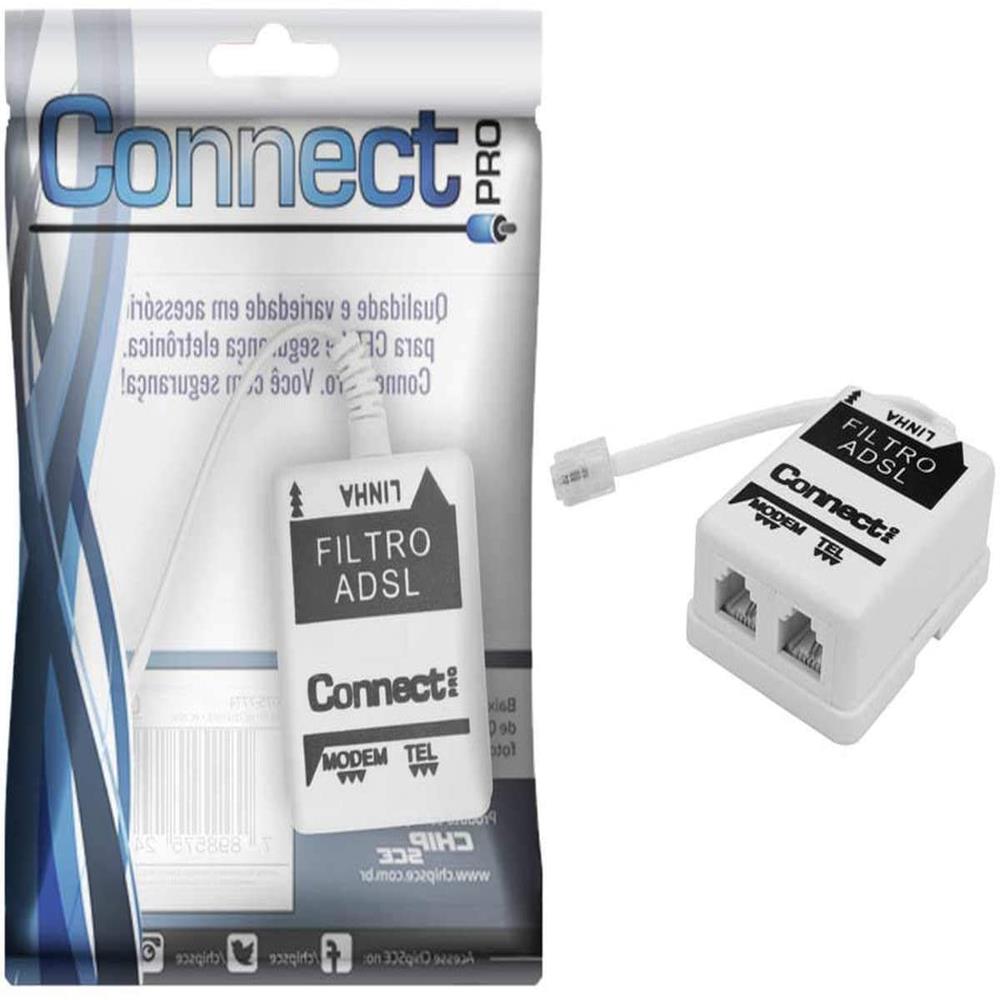 Encontraproduto.com.br - Filtro de Telefone + PC ADSL 075-7774 Connect Pro