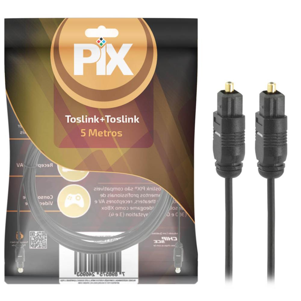 Encontraproduto.com.br - Cabo Óptico TOSLINK BASIC 018-9005, 5 metros - PIX