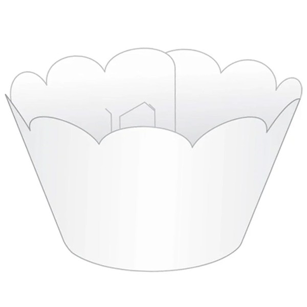 Saia para Cupcakes Branca c/12 - NC Toys