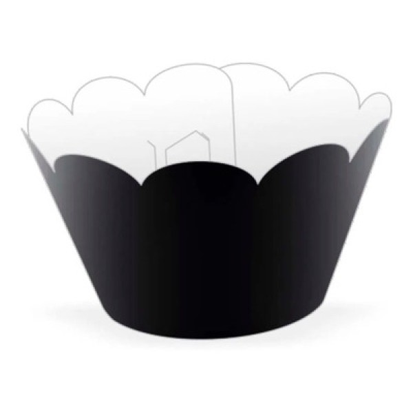 Encontraproduto.com.br - Saia para Cupcakes Preta c/12 - NC Toys