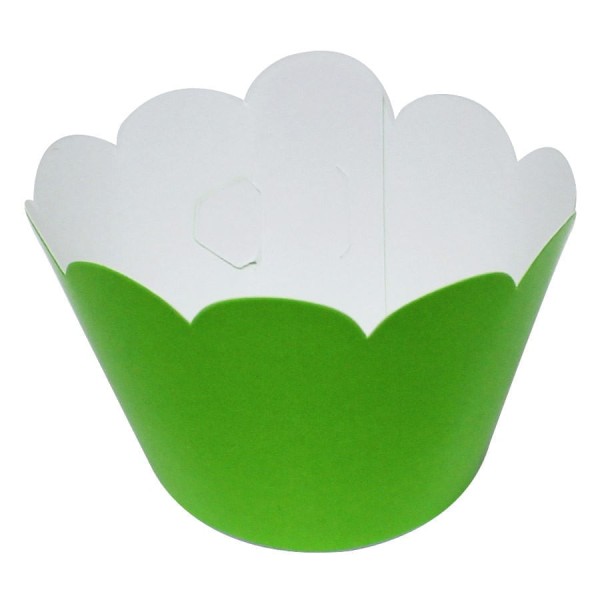 Encontraproduto.com.br - Wrapper para Cupcake Verde Limão Neon com 12 un NC TOYS